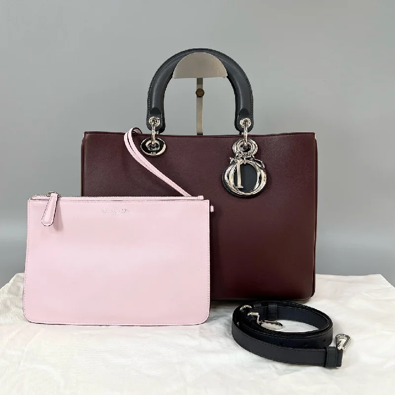 The Ultimate in Designer Fashion: Dior BagsDior Burgundy Black Leather VIP Tote Bag Medium