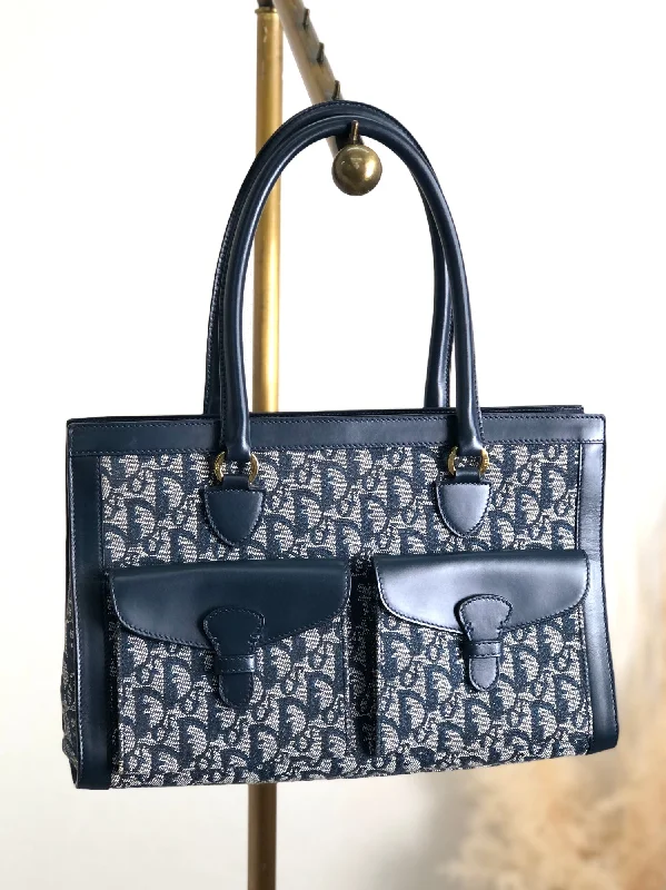 Essential Dior Bags for Every WardrobeChristian Dior Trotter Handbag Navy Vintage evkdks