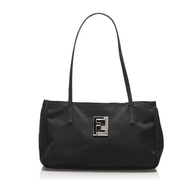 Fendi Gold-Plated Bag -Fendi Nylon Tote Bag (SHG-15929)