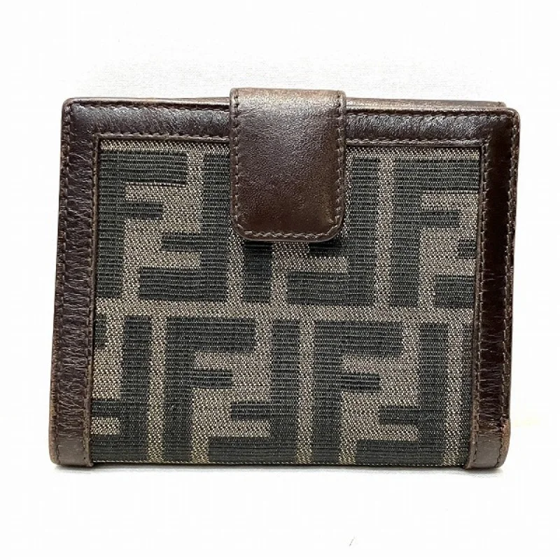 Fendi Logo Hardware Bag -FENDI 2266 12671 098 ZUCCA W Bi-fold Wallet for Men and Women