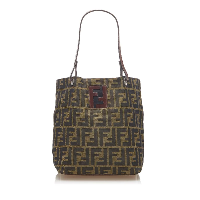 Fendi Monogram Embossed Bag -Fendi Zucca Nylon Handbag (SHG-18110)