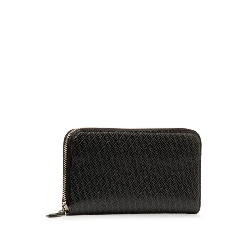 Fendi Buckle Detail Bag -Fendi Microso Round Long Wallet 7M0210 Black Leather  Fendi