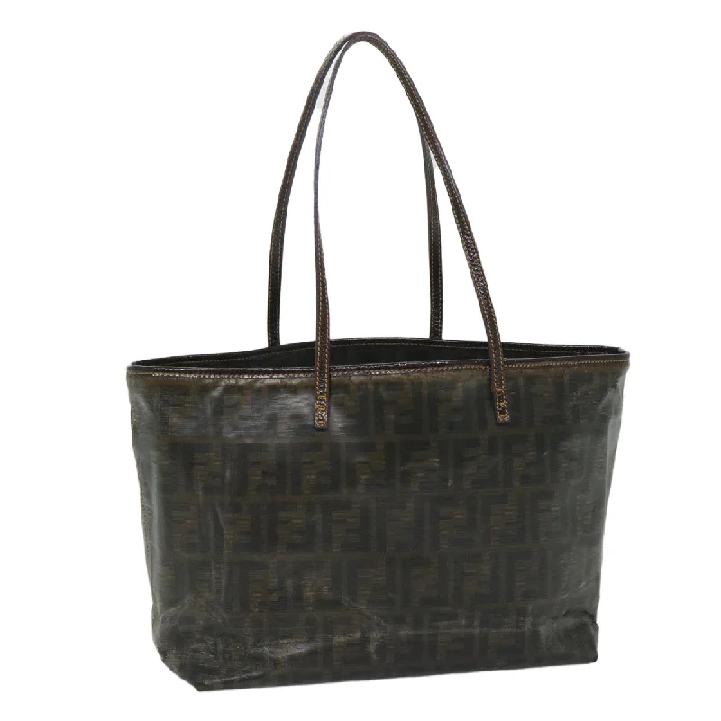 Fendi Diamond Quilted Bag -FENDI Zucca Canvas Tote Bag Brown  bs9220