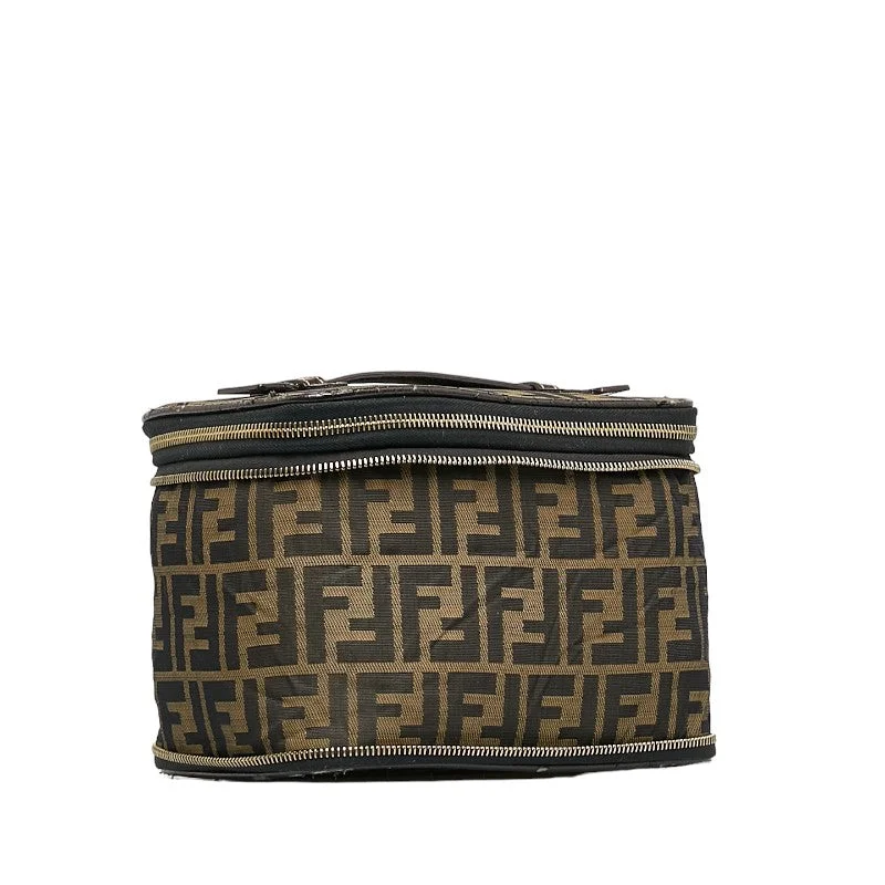 Fendi Zip Closure Bag -Fendi Brown Zucca Vanity Handbag