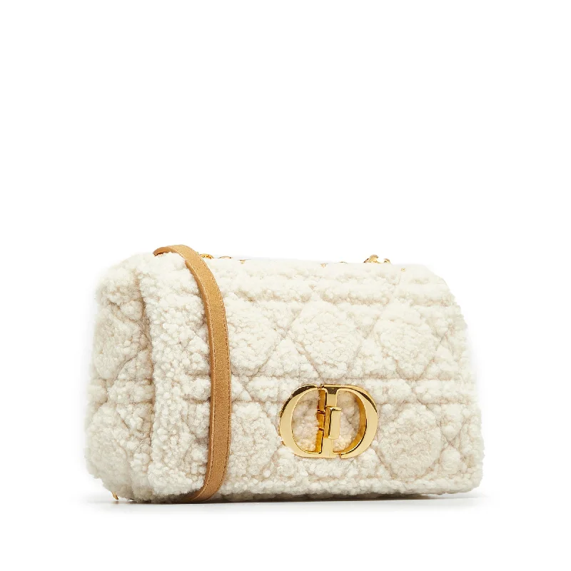 Effortless Luxury: The Dior Handbag CollectionDIOR Medium Cannage Shearling Caro Shoulder Bag