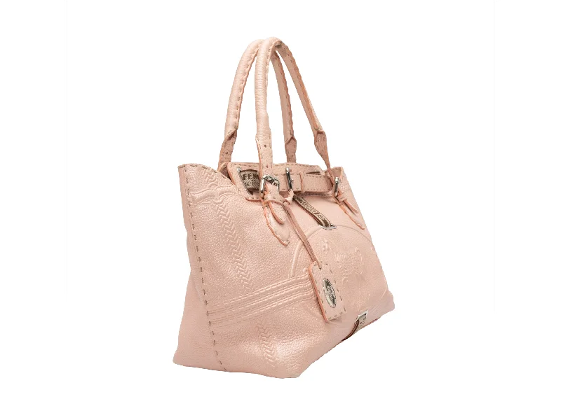 Fendi Timeless Parisian Style -Pink Fendi Selleria Villa Borghese Tote Bag