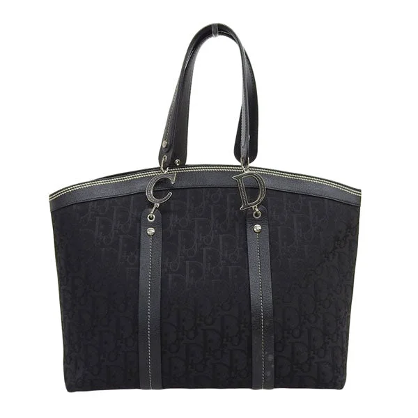 Unforgettable Style: Dior BagsDIOR Trotter Pattern Flower Line Tote Bag Black