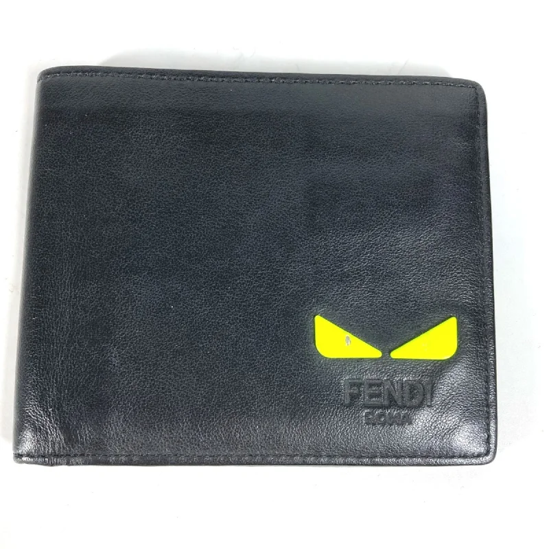 Fendi Street Style Must-Have -Fendi 7M0266 Bill Compartment Compact wallet Folded wallet Black yellow