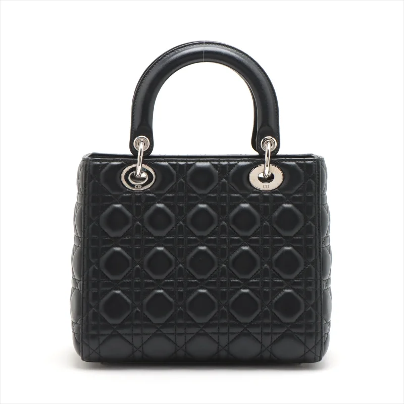 Discover the Charm of Dior BagsChristian Dior  Dior Lady Leather 2WAY Handbag Black