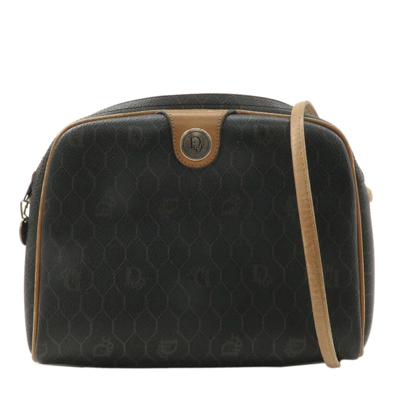 High Fashion, High Style: Dior BagsChristian Dior Honeycomb PVC Leather Shoulder Bag Black Beige