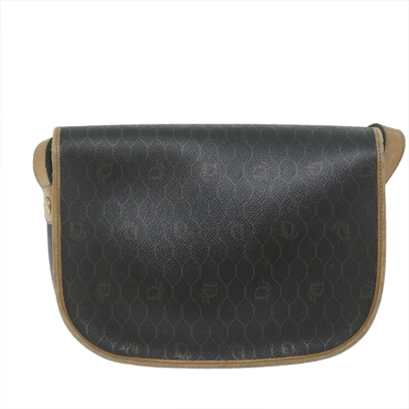 Dior Bags: Crafted for the Modern WomanCHRISTIAN DIOR Honeycomb Canvas Shoulder Bag PVC Black Auth bs10475