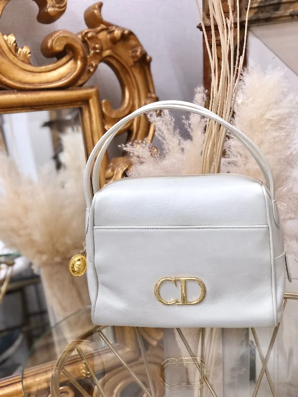 A Bag for Every Mood: Dior CollectionChristian Dior CD logo Leather handbag  White Vintage jnzf2z