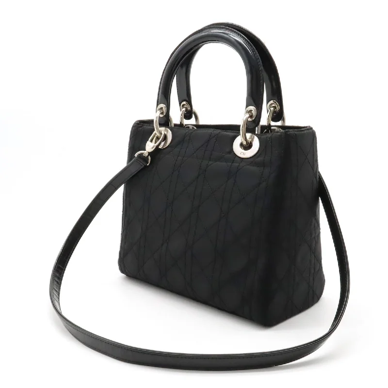 Sophisticated and Refined: Dior BagsChristian Dior  Dior Canary Handbags 2WAY Nylon Black Silver Gold