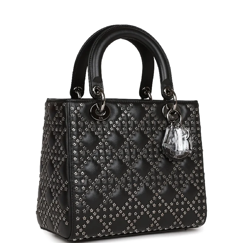 Luxury and Elegance Combined: Dior BagsChristian Dior Lucky Star MeDior Tote Black Lambskin Ruthenium Hardware