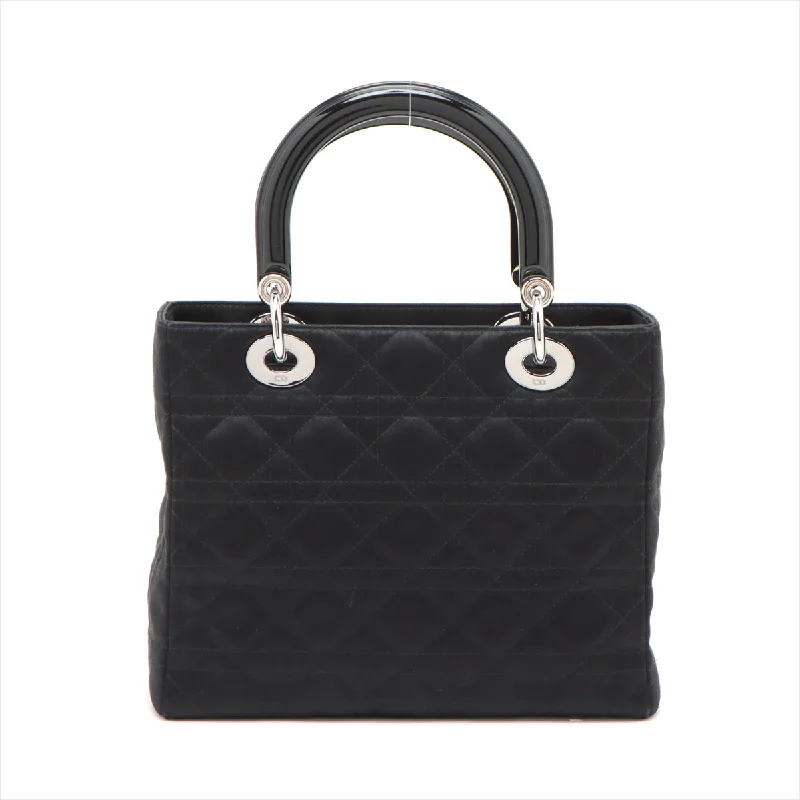 Iconic Dior Designs for Every OccasionChristian Dior  Dior Lady Satin Handbag Black