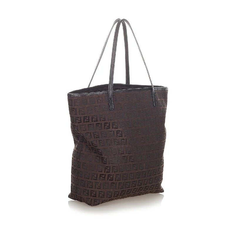 Fendi Handcrafted Excellence -Fendi Zucchino Canvas Tote Bag (SHG-23339)