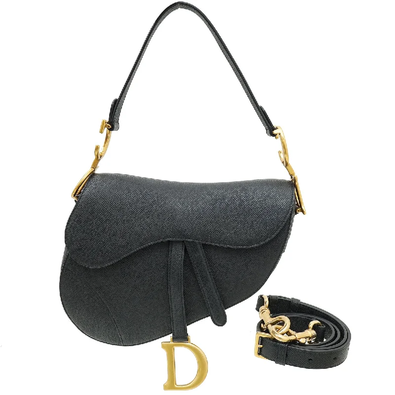 Elevate Your Look with a Dior BagChristian Dior Black Saddle Bag