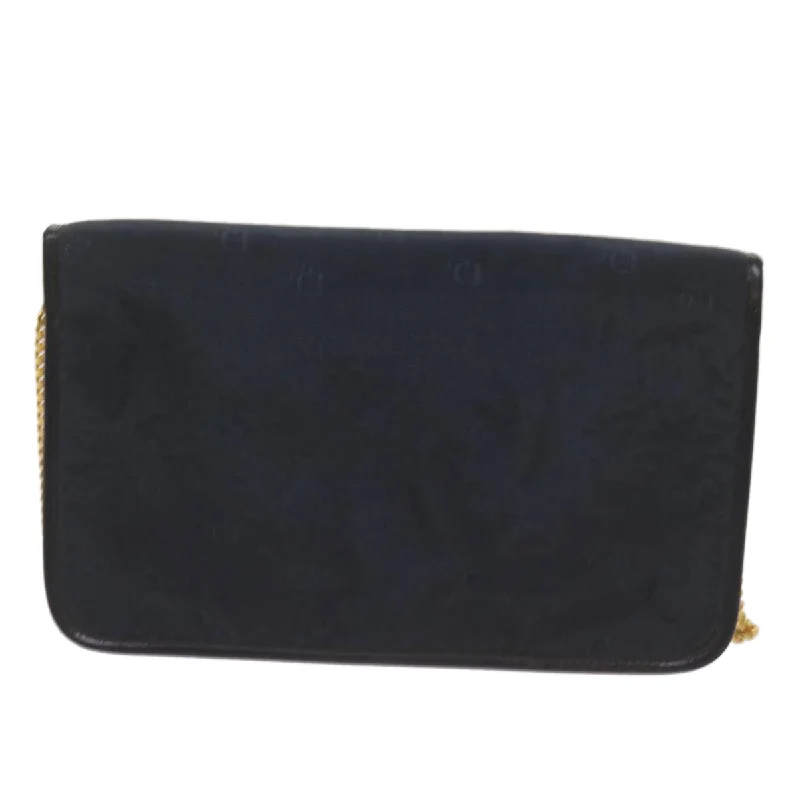 Discover the Art of Elegance with Dior BagsCHRISTIAN DIOR Chain Shoulder Bag Canvas Navy Auth bs12458