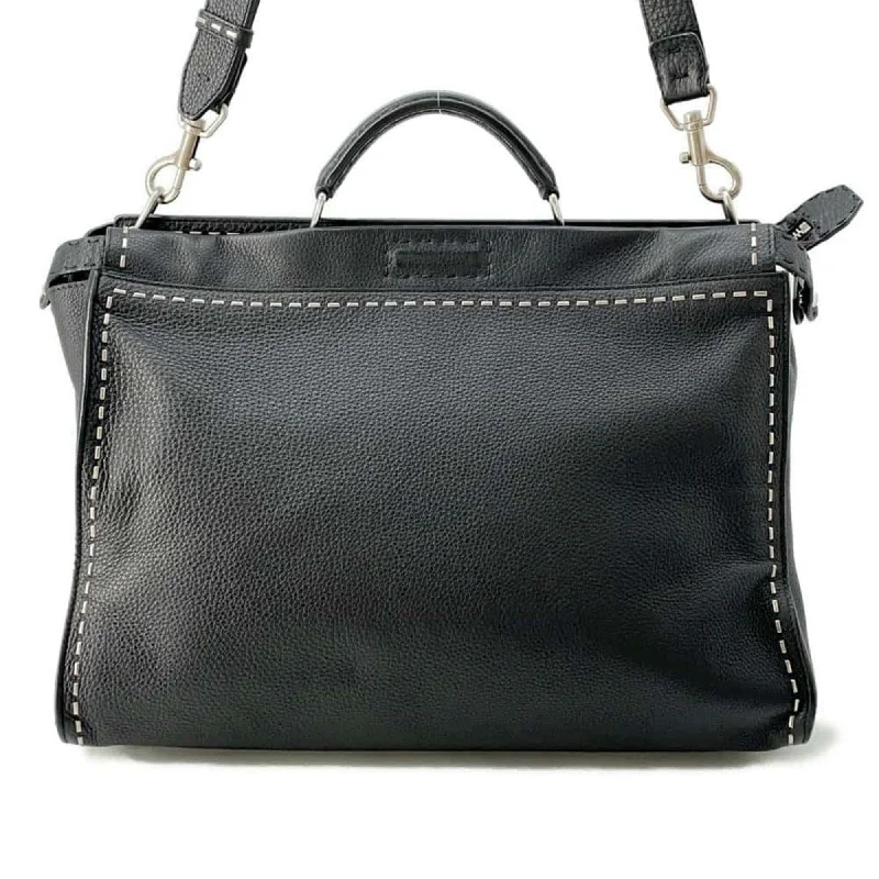 Fendi Italian Luxury Bag -Fendi Handbag Selleria Peekaboo 7VA388 FENDI Bag Men's SELLERIA Black