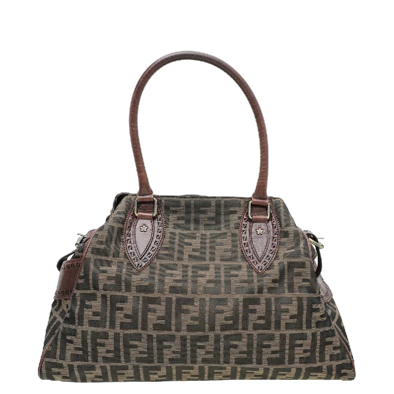 Fendi Luxe Essential -Fendi Tobacco Zucca De Jour Tote Medium Bag