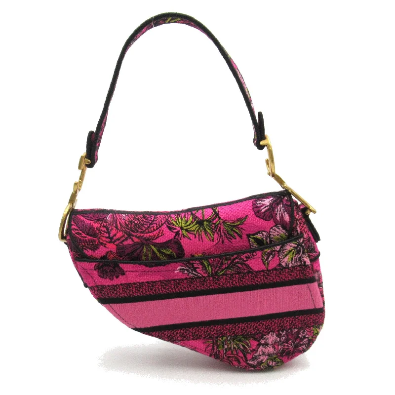 Dior Bags: Stylish Luxury at Its BestDior Dior Saddle Bag Saddle Bag Linen  Pink Fuschia Multi M0446CEUP75E