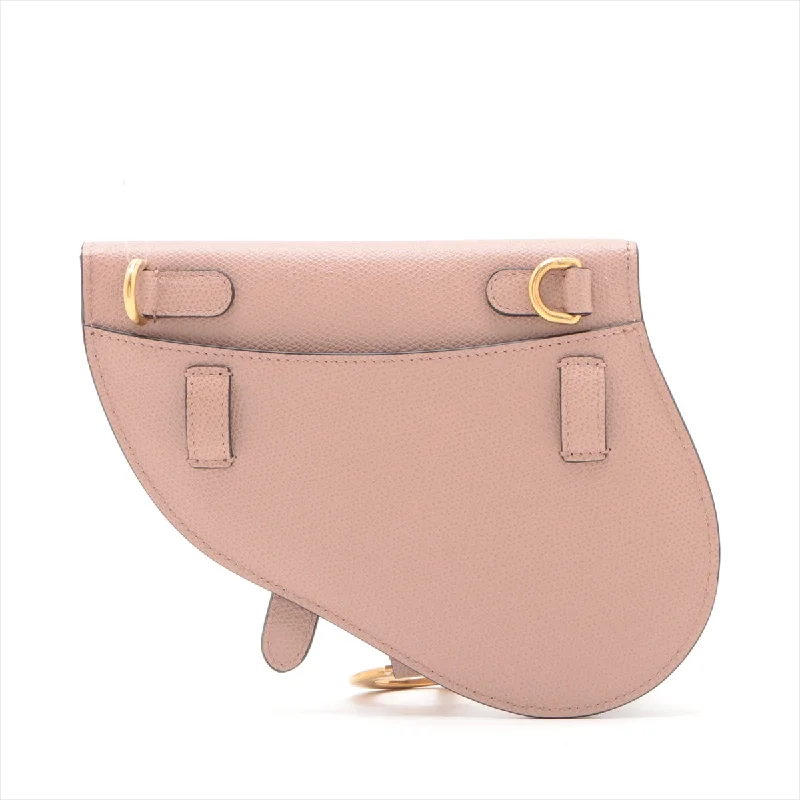 Mastering the Art of Fashion with DiorChristian Dior Saddle Leather Waistport Pink