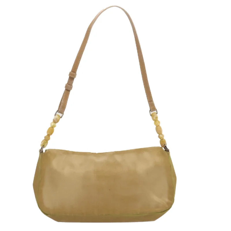 The Chic and Classic Dior Bag CollectionCHRISTIAN DIOR Maris Pearl Shoulder Bag Nylon Beige Auth 70945