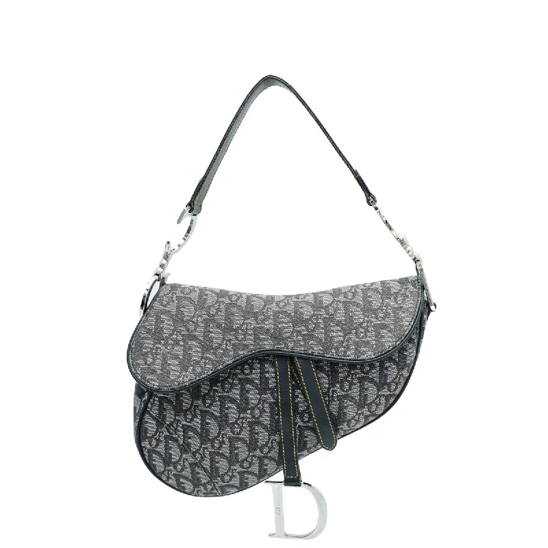 The Ultimate in Designer Fashion: Dior BagsChristian Dior Navy Blue Oblique Saddle Medium Bag