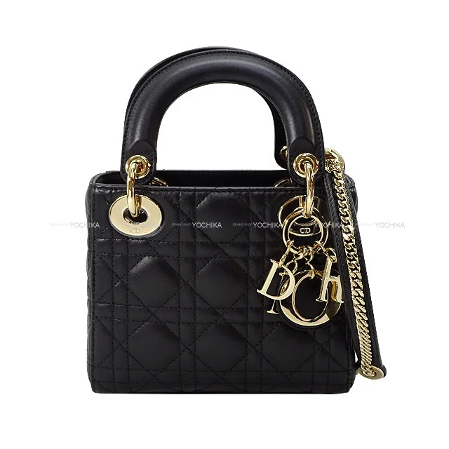 Dior Bags: Stylish Luxury at Its Best[Pre-loved] Christian Dior Handbag Lady Dior Mini Noir (Black) Cannage Lambskin Champagne Gold HW M0505 ONGE-M900[LIKE NEW][Authentic]