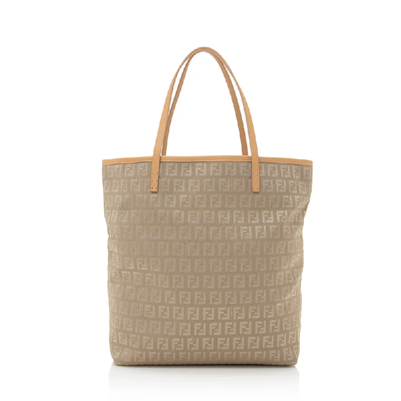 Fendi Monogram Embossed Bag -Fendi Zucchino Tall Tote