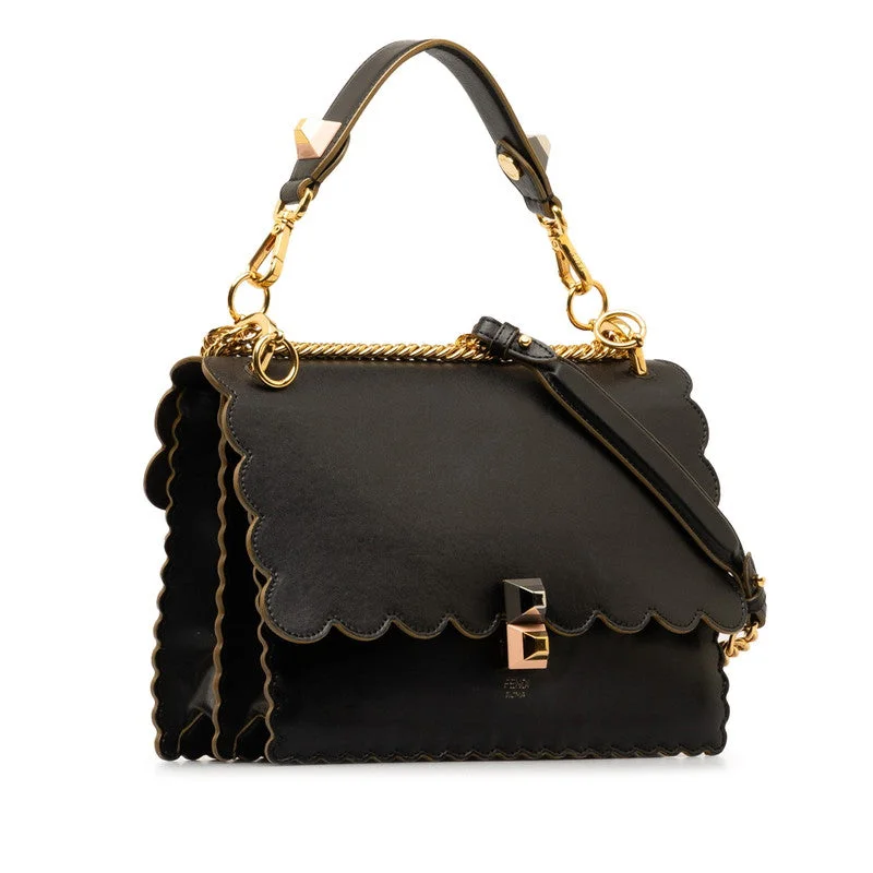 Fendi Pearl Handle Bag -Fendi Zucca Canyon Handbag 2WAY 8BT283 Black Multicolor Leather  Fendi