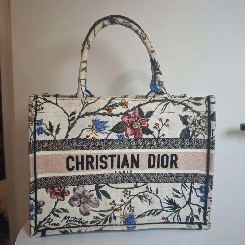 Dior Bags: Elevating Your Fashion GameChristian Dior Book Tote Multicolor Embroidered Floral Canvas Large