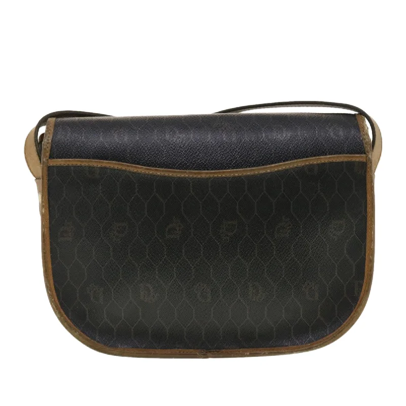 Classic and Chic: Dior’s Signature BagsCHRISTIAN DIOR Honeycomb Canvas Shoulder Bag PVC Leather Black Auth ti1157