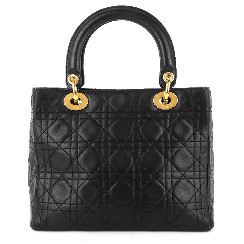 Master the Art of Luxury with Dior HandbagsLady Dior Medium Lambskin Leather Bag