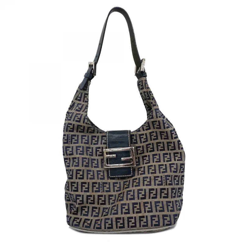 Fendi Designer Investment Piece -Fendi Zucchino Nylon Canvas Navy Handbag for Women