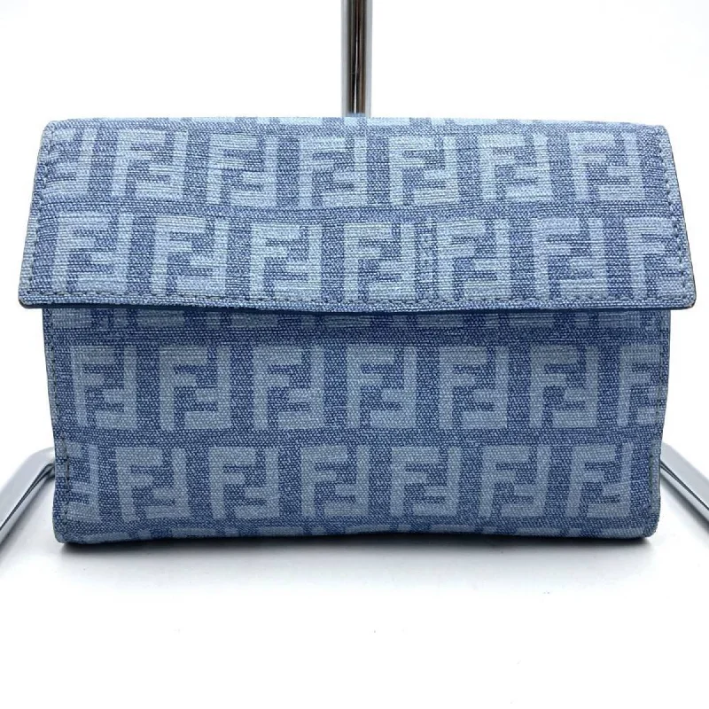 Fendi Ultimate Travel Companion -FENDI Fendi Bi-fold Wallet Compact Zucchino Blue Men's Women's