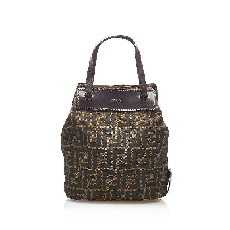 Fendi Chevron Quilted Bag -Fendi Zucca Canvas Handbag (SHG-16196)