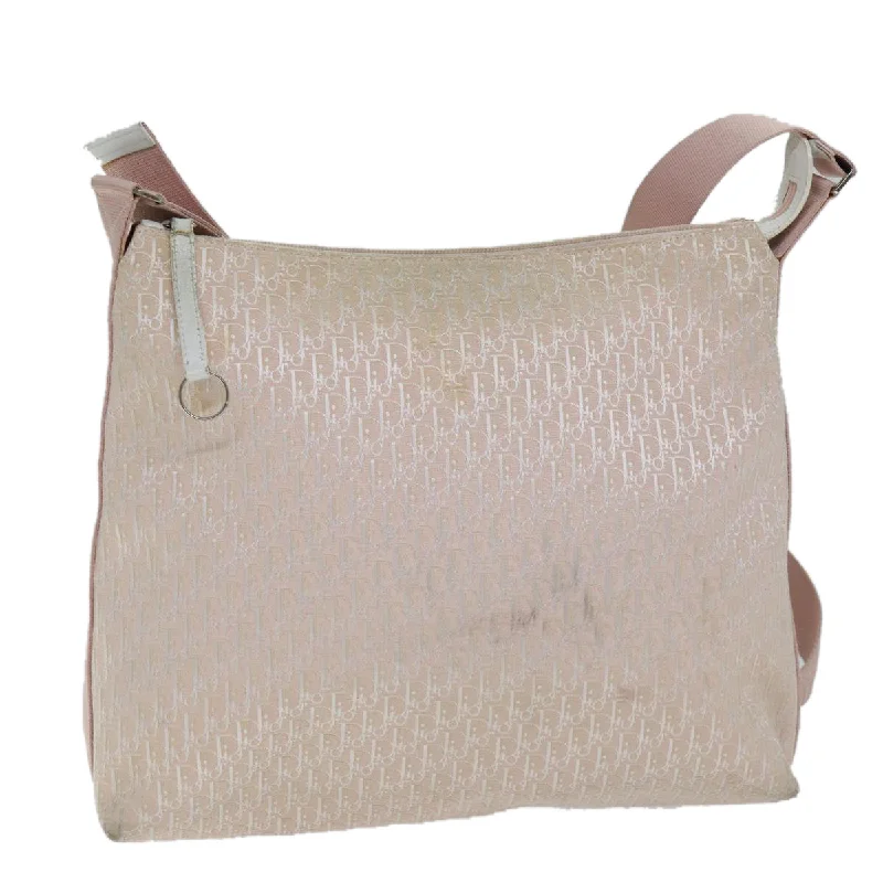 Elevate Your Look with a Dior BagCHRISTIAN DIOR Trotter Canvas Shoulder Bag Pink Auth ep4417