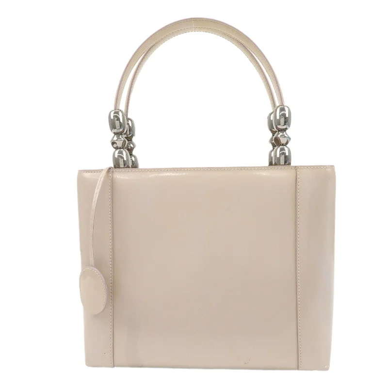 Craftsmanship and Luxury: Dior BagsChristian Dior Maris Pearl Patent Leather Tote Bag Beige