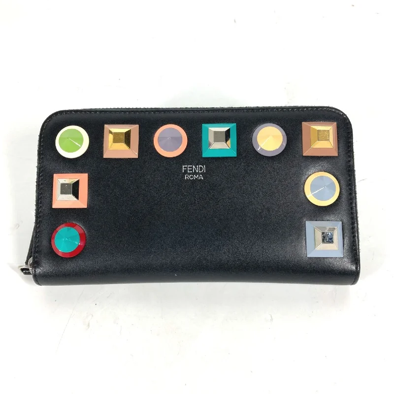 Fendi Designer Investment Piece -Fendi Long wallet Zip Around Long Wallet Black Multicolore