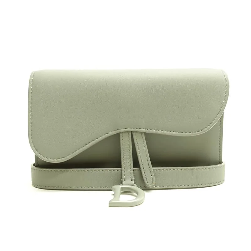 Make a Statement with Dior BagsPre-owned Dior Saddle Blue & Grey Calfskin Beltbag-HZ