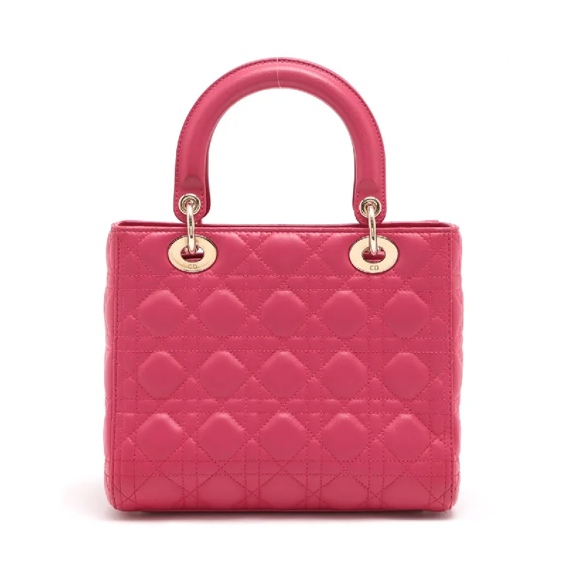 Timeless Fashion with Dior HandbagsChristian Dior  Dior Lady Leather 2WAY Handbag Pink