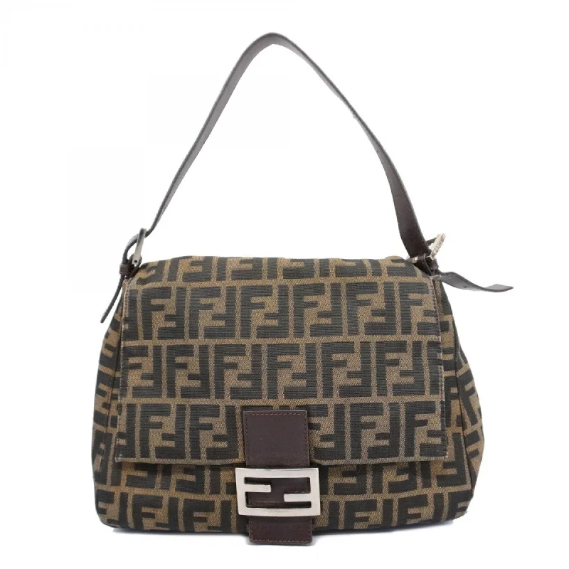 Fendi Minimalist Icon -Fendi Handbag Zucca Mamma Bucket Nylon Canvas Khaki Women's