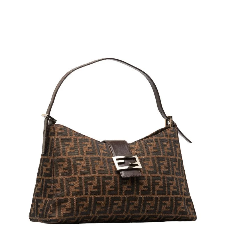 Fendi Handcrafted Excellence -Fendi Zucca  Handbag 16115 Brown Canvas Leather  Fendi