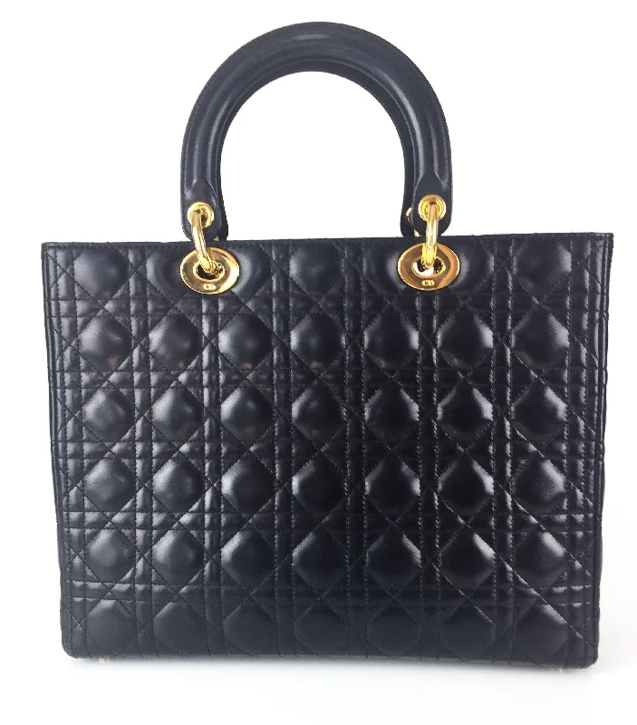 Crafted to Perfection: Dior BagsLady Dior Cannage Quilt Leather Large Bag