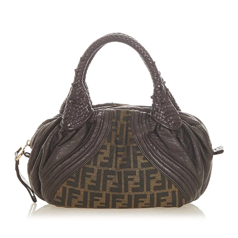 Fendi Petite Baguette Bag -Fendi Zucca Spy Canvas Handbag (SHG-20045)