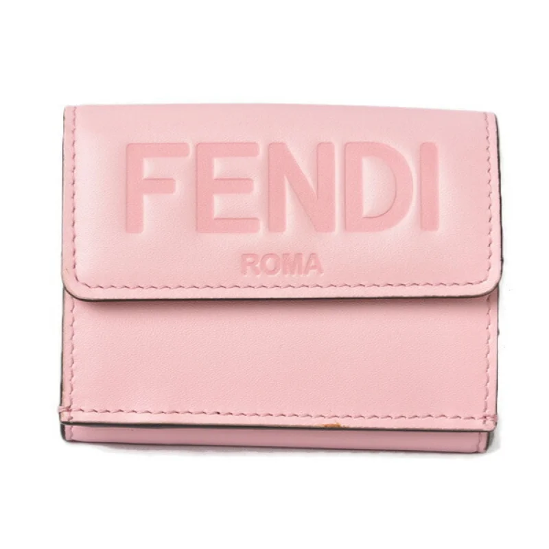 Fendi Luxe Essential -FENDI Wallet Trifold 8M0395 AAYZ F1CJY Soft Leather Rose