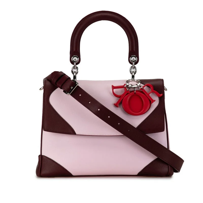 Elevate Your Style with Dior’s Iconic DesignsDior Beedior Handbag 2WAY Pink Brown Leather  Dior