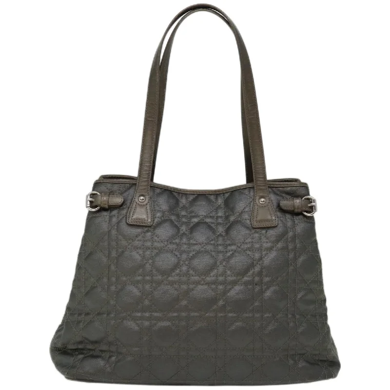 The Ultimate in Designer Fashion: Dior BagsCHRISTIAN DIOR Tote Bag Coated Canvas Gray Auth hk1106