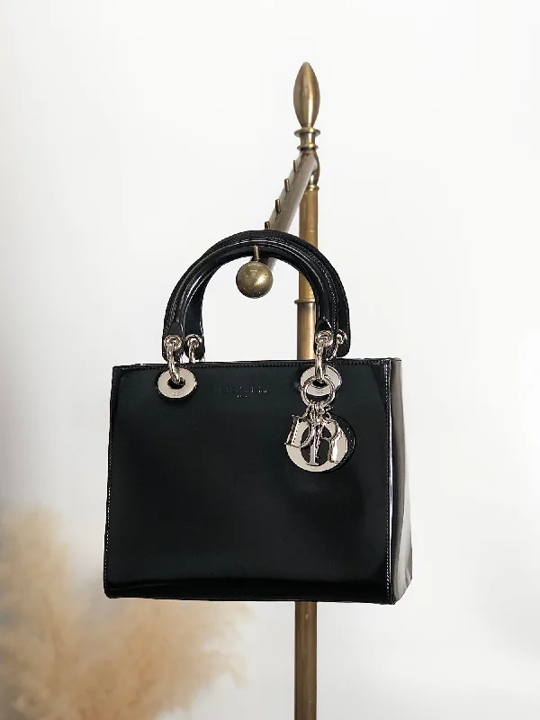 Explore Dior’s Iconic Bags and AccessoriesChristian Dior Lady Dior Logo Charm Handbag Black Vintage njm236